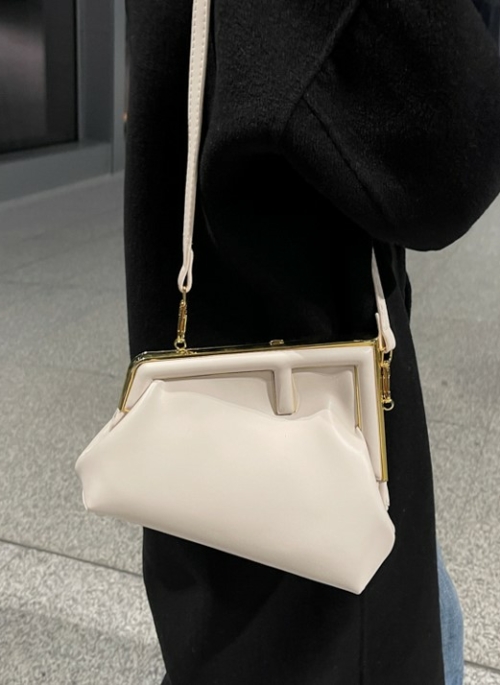 White Asymmetrical Faux Leather Sling Bag | Yuqi - (G)I-DLE