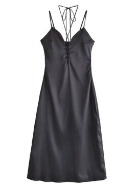 Black Lace Up Multi-Sling Dress | Minnie - (G)I-DLE