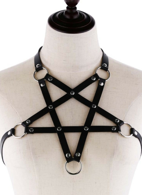 Black Star Faux Leather Harness Belt | E:U – Everglow