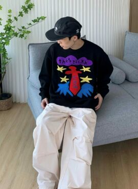 Black Starry Sword Knitted Sweater | Yeonjun - TXT
