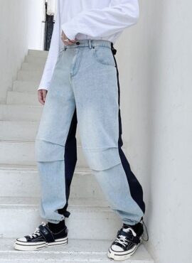Blue Two-Tone Cargo Jeans | Minnie - (G)I-DLE