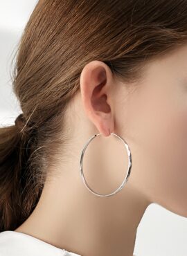 Silver Large Hoop Earrings | Jung Hee Joo - Memories of the Alhambra