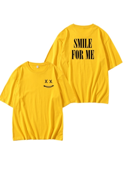 Yellow “Smile For Me” Print T-Shirt | RM – BTS