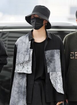 Black Multi-Pattern Patchwork Shirt | Seonghwa - ATEEZ