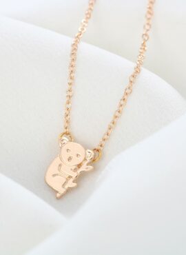 Gold Cute Koala Necklace | Jimin - BTS