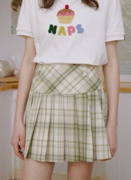 Green Plaid School Girl Pleated Skirt | Taeyeon - Girls Generation
