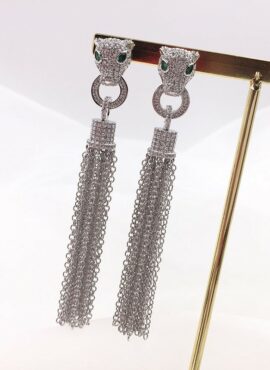 Silver Leopard Tassel Earrings | Taehyung – BTS