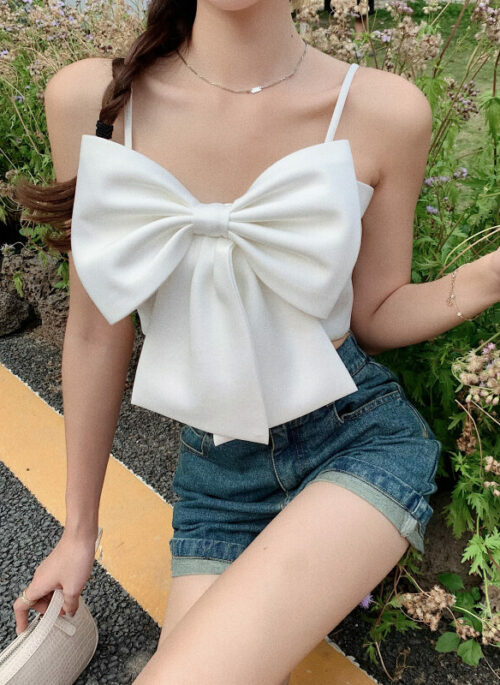 White Bowknot Cropped Top | Ningning – Aespa