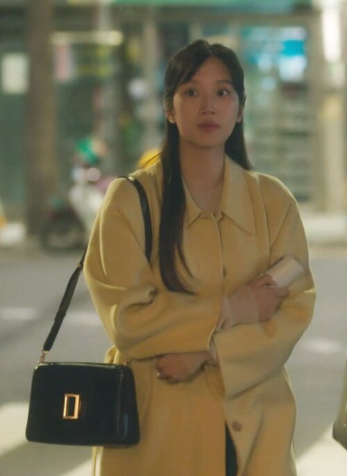 Black Faux Leather Messenger Bag | Ahn Soo Young – The Interest Of Love