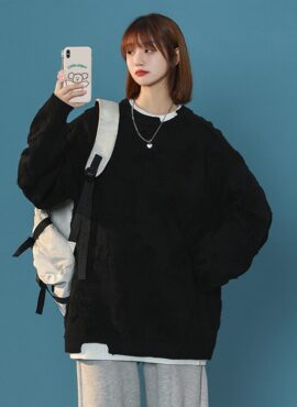 Black Bear Patterned Sweater