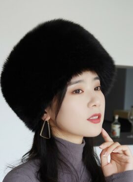 Black Fluffy Winter Hat | Chaeyoung - Twice