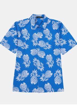Blue Pineapple Pattern Shirt | Taehyung - BTS
