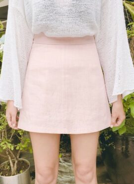 Pink High Waist Skirt | Leeseo – IVE