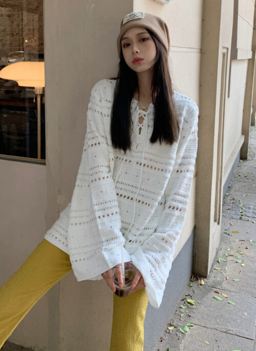 White Crochet Boho Top | Sana - Twice