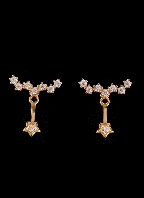 Gold Customizable Star Earrings | Oh In Ju - Little Women