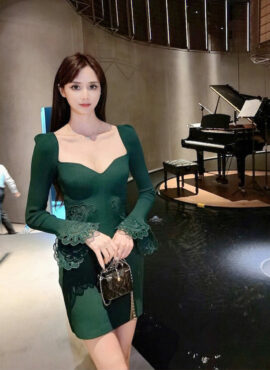 Green Sweetheart Lace Dress | Choi Sang Eun - Love In Contract