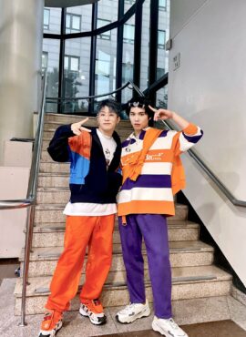 Orange Drawstring Pants | Jinjin – Astro