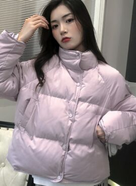 Lilac Puffer Winter Jacket | Wonyoung - IVE