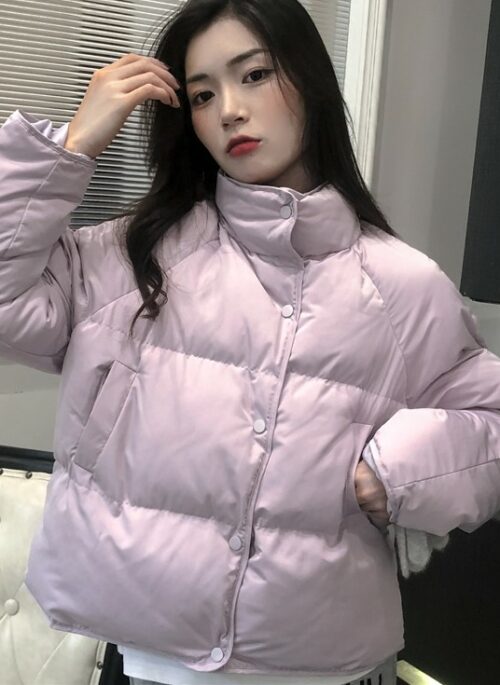 Lilac Puffer Winter Jacket | Wonyoung – IVE