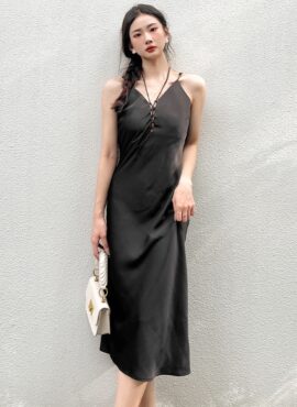 Black Lace Up Multi-Sling Dress | Minnie – (G)I-DLE