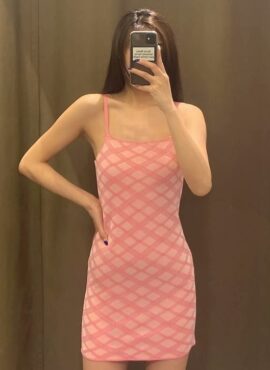 Pink Diamond Pattern Dress | Seulgi - Red Velvet