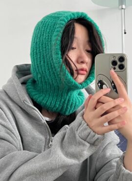 Green Knitted Head Warmer Hat | Yuri - Girls Generation