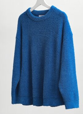 Deep Blue Textured Knitted Sweater | BamBam - GOT7