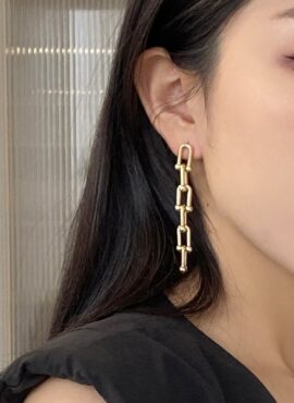 Gold Chain Hoop Earrings | Shim Su Ryeon – Penthouse