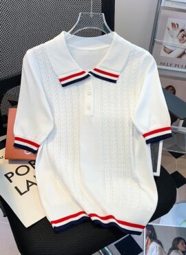 White Stripe Linings Polo Shirt | J-Hope- BTS