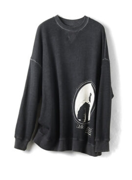 Grey Printed Sweatshirt | Jimin - BTS