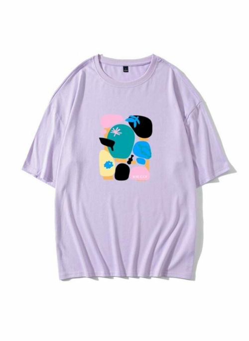 Lilac Forest Soop Graffiti Print T-Shirt | Jimin - BTS