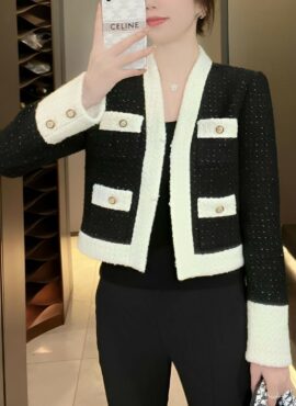 Black Cropped Embellished Long Sleeve Jacket | Jisoo – Blackpink