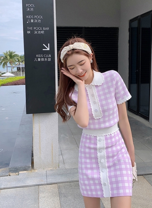 Lilac Plaid Skirt | Joo Seok Kyung – Penthouse