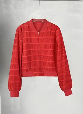 Red Wrinkled Stripe Jacket | BamBam - GOT7