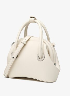 White Shell Handbag | Joy - Red Velvet