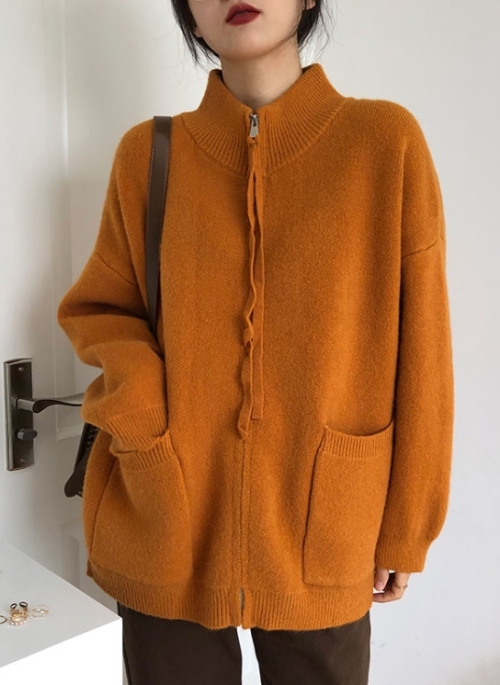 Orange Cozy Zip-Up Jacket | Jay – iKON