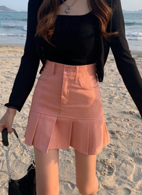 Pink Pleated Edge Skirt | Yeri – Red Velvet