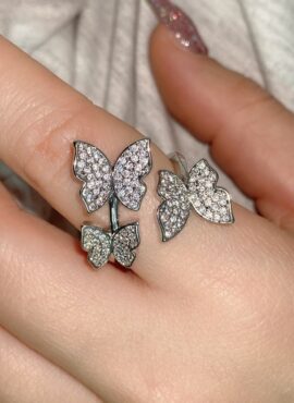 Silver Crystal Butterfly Ring | Jisung - NCT