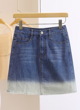 Blue Ombre A-Line Denim Skirt | Ryujin – ITZY
