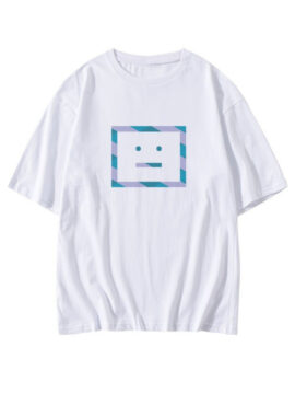 White Box Faced Printed T-Shirt | Changbin - Stray Kids