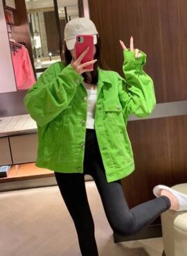 Neon Green Corduroy Jacket | Ni-Ki - Enhypen