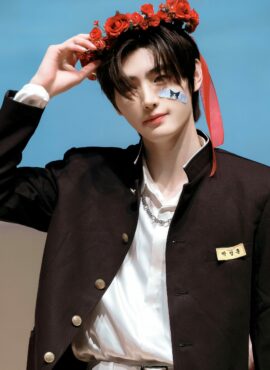 Black Mandarin Collar Student Blazer Jacket | Sunghoon – Enhypen