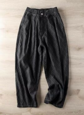 Black Criss-Cross Pattern Pants | Changbin - Stray Kids