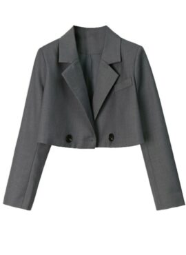 Grey Short Suit Jacket | Jeongyeon – Twice