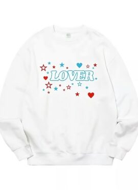White Lover Print Sweatshirt | Suho – EXO