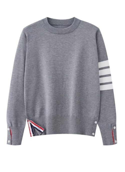 Grey Sweatshirt With Stripe Detail | Jin – BTS