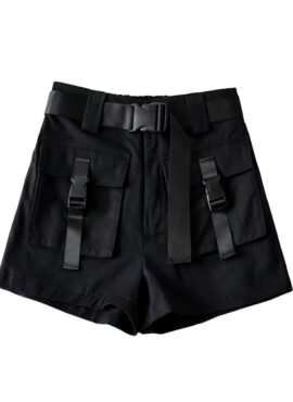 Black Buckle Shorts | Heejin - Loona