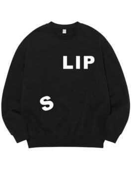 Black “S-LIP” Print Sweatshirt | D.O. – EXO