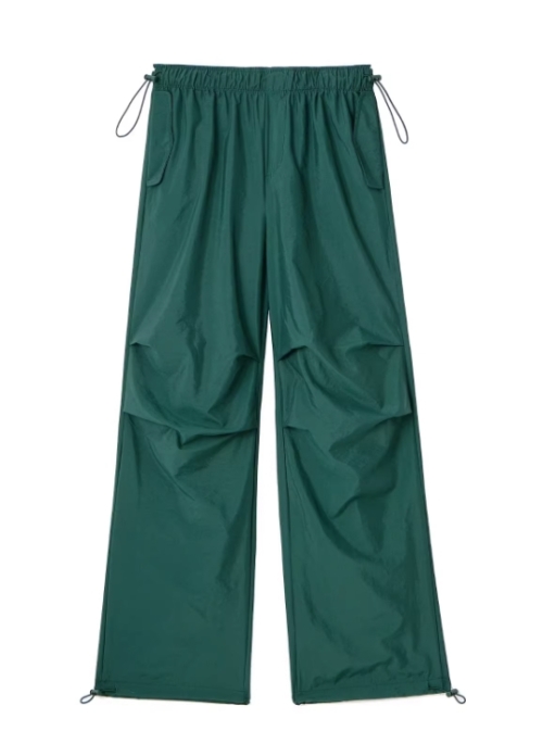 Green Parachute Drawstring Pants | Danielle - NewJeans