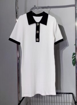 White Collared Short Sleeve Dress | Jennie - BlackPink